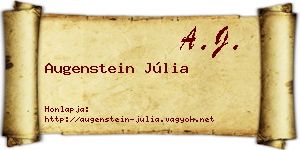 Augenstein Júlia névjegykártya