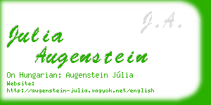 julia augenstein business card